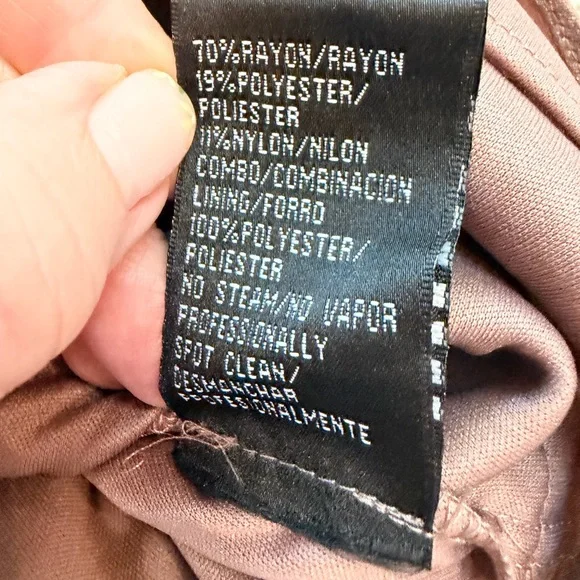 NWT SL Fashions 16W Bronze Tiered Dress Embellished Neck Cocktail Wedding Guest - Picture 9 of 13